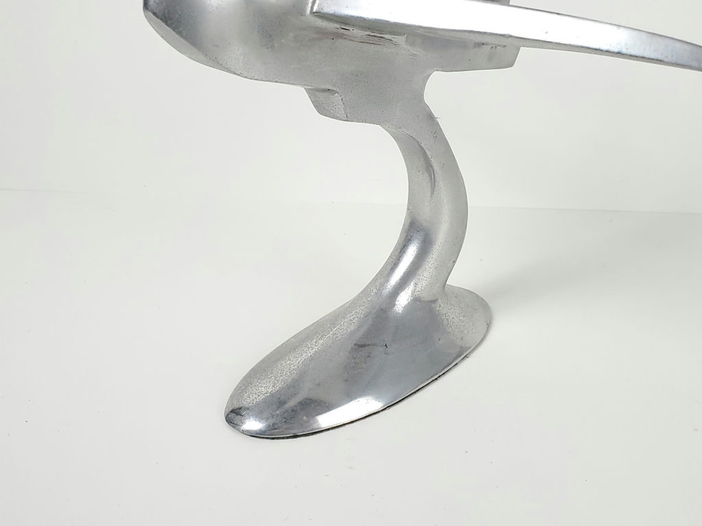 Vintage Art Deco Cast Aluminum Clipper Airplane Desktop Model Sculpture - image 5 of 10