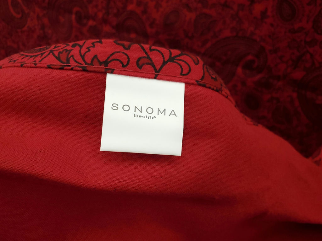 Sonoma Red Cotton Paisley Bedspread Lightweight Coverlet Blanket - image 5 of 8