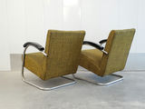 Pair of Vintage Mid-Century Bauhaus Tubular Chrome Lounge Chairs - Pair A - thumbnail 5 of 12