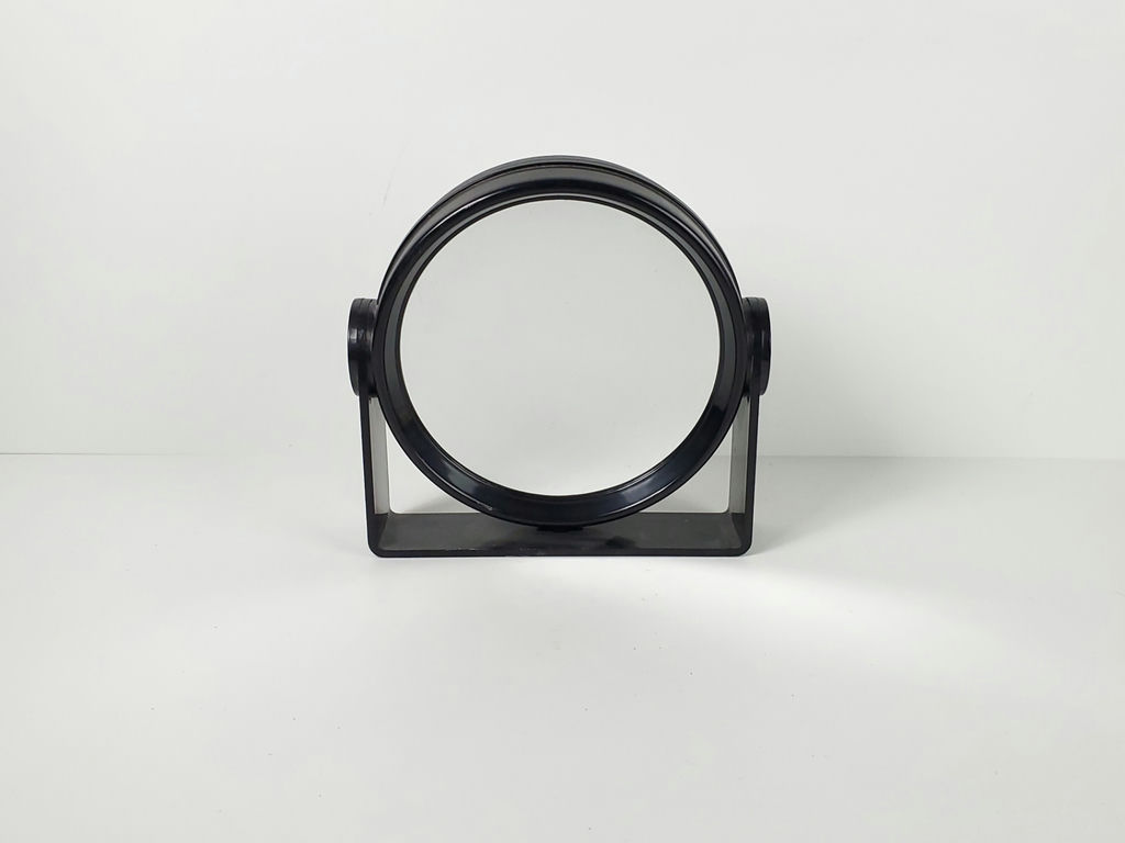 Vintage Black Plastic Swivel Double Sided Countertop Vanity Makeup Mirror - image 5 of 7