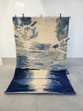 Modern Abstract Ocean Landscape Scene 100% Wool Area Rug - thumbnail 1 of 12