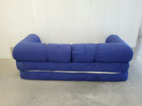 Vintage 1980s IKEA Grinda Blue Quilted Convertible Sofa Bed - thumbnail 8 of 18