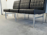 Vintage Mid-Century Modern Tufted 3-Seat Chrome Bench Sofa - thumbnail 12 of 16