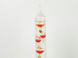 Vintage Glass Galileo Kiss Thermometer 5 Red Floating Hearts Weather Station - thumbnail 2 of 7