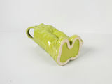 Vintage Lime Green Ceramic Denim Bib Overalls Figural Vase Planter - thumbnail 7 of 9