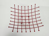Vintage IKEA Red Wire Atomic Metal Fruit Basket Bowl with Ball Feet - thumbnail 5 of 7