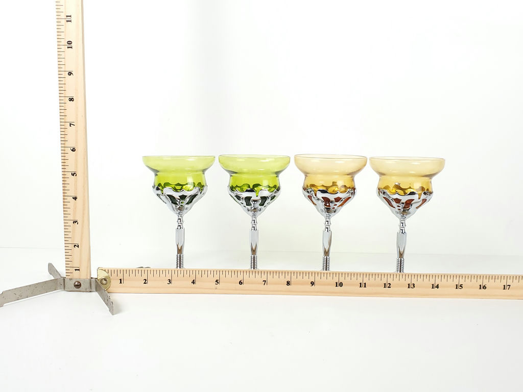 Vintage Farber Brothers Krome Kraft Coupe Cocktail Glasses - Set of 4 - image 8 of 8
