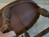 Vintage Antique Style Wooden Oval Side Table with Spindle Legs - thumbnail 2 of 13