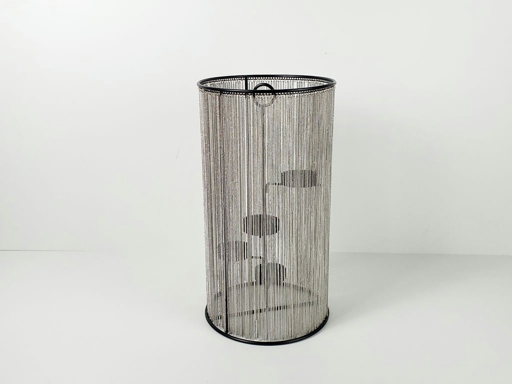 Modern Industrial Black Metal Chain Shimmer Curtain Multi Tealight Candle Holder - image 2 of 9