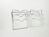 Vintage Mid-Century Chrome Wire Wall Mounted Magazine Racks - Pair - thumbnail 2 of 7