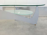Vintage Mid-Century Modern Biomorphic Glass Kidney Coffee Table - thumbnail 12 of 16