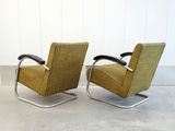 Pair of Vintage Mid-Century Bauhaus Tubular Chrome Lounge Chairs - Pair B - thumbnail 5 of 16