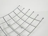 Vintage Mid-Century Atomic Chrome Wire Grid Fruit Basket Centerpiece - thumbnail 4 of 9