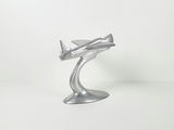 Vintage Art Deco Cast Aluminum Clipper Airplane Desktop Model Sculpture - thumbnail 1 of 10