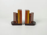 Vintage Wooden Faux Book Bookends Library Tabletop Display Stand Pair - thumbnail 3 of 9