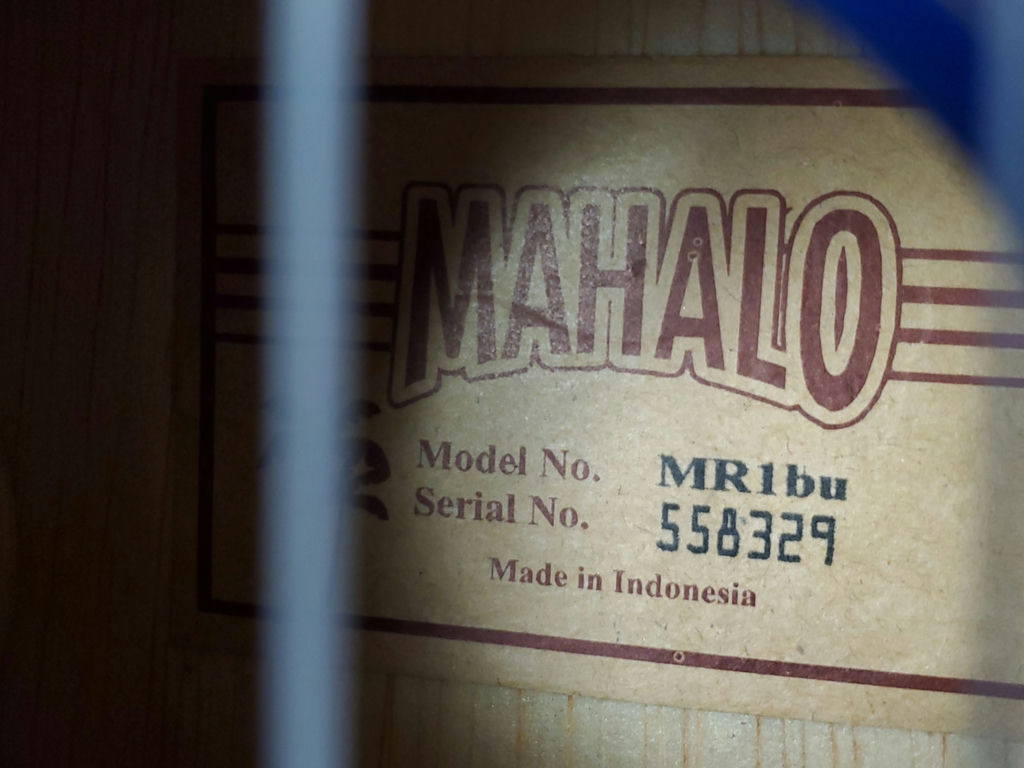Mahalo MR1bu Rainbow Series Soprano Ukulele Blue Indonesia 4 String - image 3 of 7