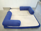 Vintage 1980s IKEA Grinda Blue Quilted Convertible Sofa Bed - thumbnail 15 of 18