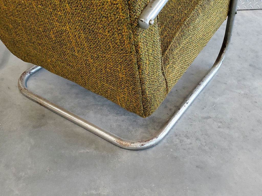 Pair of Vintage Mid-Century Bauhaus Tubular Chrome Lounge Chairs - Pair B - image 11 of 16
