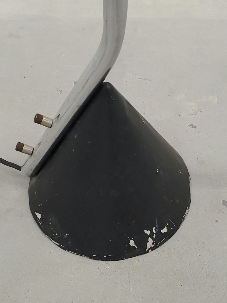 Vintage Robert Sonneman Matte Black Metal Cone Torchiere Floor Lamp - image 5 of 12
