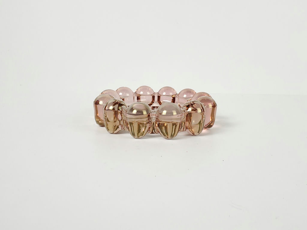 Vintage Pink Boopie Bubble Glass Ashtray Trinket Dish Nova Pattern - image 8 of 8