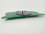 Vintage Green Plastic Frog Figural Wall Clock Whimsical Pop Art Decor - thumbnail 4 of 6