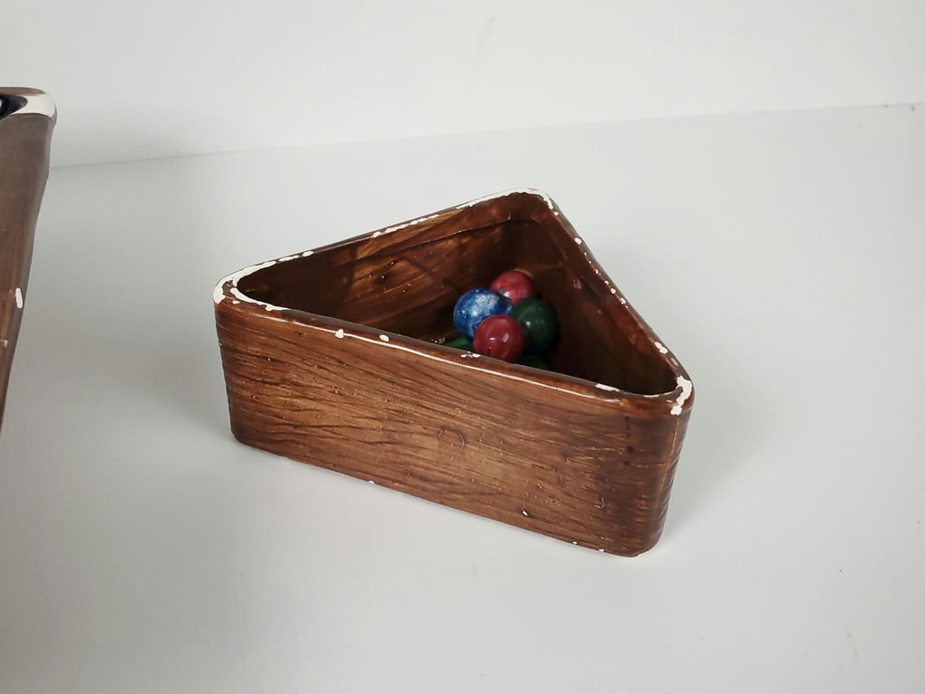 Vintage Cardinal Inc Handpainted Ceramic Pool Table Chip and Dip Set - image 6 of 13