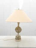 Vintage Hollywood Regency Filigree Off White Metal Table Lamp - thumbnail 11 of 11