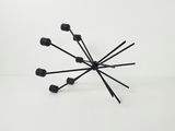 Industrial 6 Armed Black Steel Starburst Candelabra Candle Holder - thumbnail 9 of 9