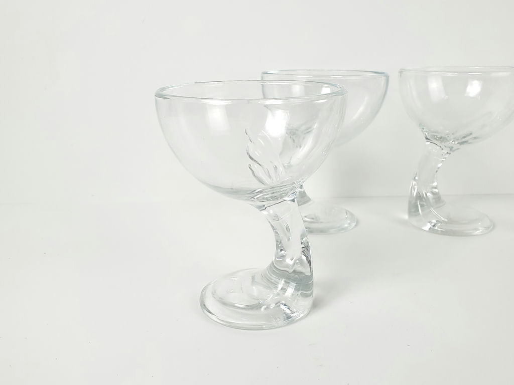 Vintage Bormioli Rocco Jerba Clear Glass Dessert Bowls - Set of 4 - image 5 of 8