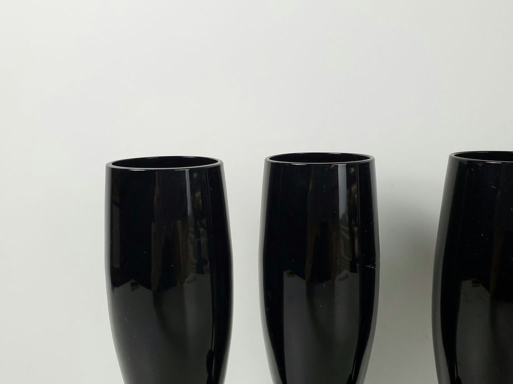 Vintage Libbey Premiere Black Champagne Flutes - Set of 4 - image 4 of 7