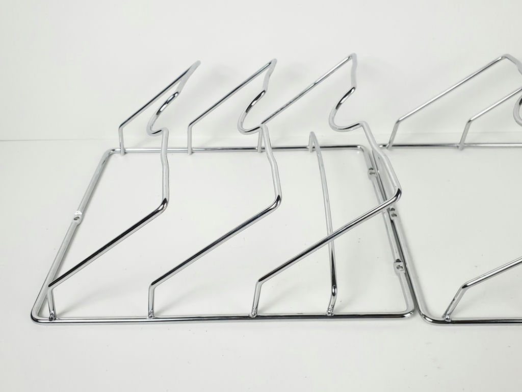 Vintage Mid-Century Chrome Wire Wall Mounted Magazine Racks - Pair - image 6 of 7