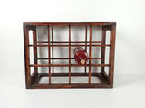 Vintage Wooden Multi Slot Countertop Wine Rack Industrial Grid Bottle Holder - thumbnail 2 of 7