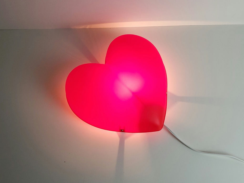 Vintage IKEA Smila Hjarta Red Heart Wall Lamp Sconce Made In Sweden - image 9 of 9