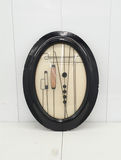 Vintage Mid Century Modern Abstract Metal Wire Bubble Convex Glass Oval Wall Art - thumbnail 1 of 11