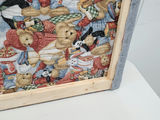 Vintage Teddy Bear Nursery Toy Box Quilt Stretched Frame Wall Art - thumbnail 11 of 13