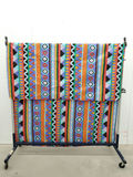Vintage Southwestern Geometric Aztec Print Cotton Tablecloth Fabric Panel - thumbnail 2 of 8