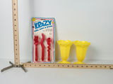 Vintage Krazy Utensils and Yellow Sundae Cups Lot - thumbnail 8 of 8