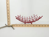 Vintage IKEA Red Wire Atomic Metal Fruit Basket Bowl with Ball Feet - thumbnail 7 of 7
