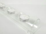 Modern Clear Glass Cylinder Tealight Holder Multi Candle Centerpiece - thumbnail 4 of 8
