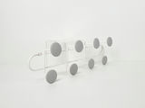 Umbra Yook Modern White Metal Wall Over The Door 8 Peg Coat Rack Organizer - thumbnail 2 of 6