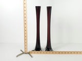 Vintage Amethyst Eiffel Tower Glass Vases - Pair - thumbnail 10 of 10