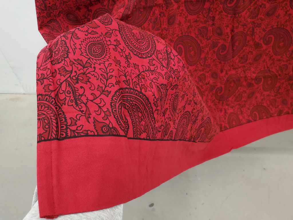 Sonoma Red Cotton Paisley Bedspread Lightweight Coverlet Blanket - image 2 of 8