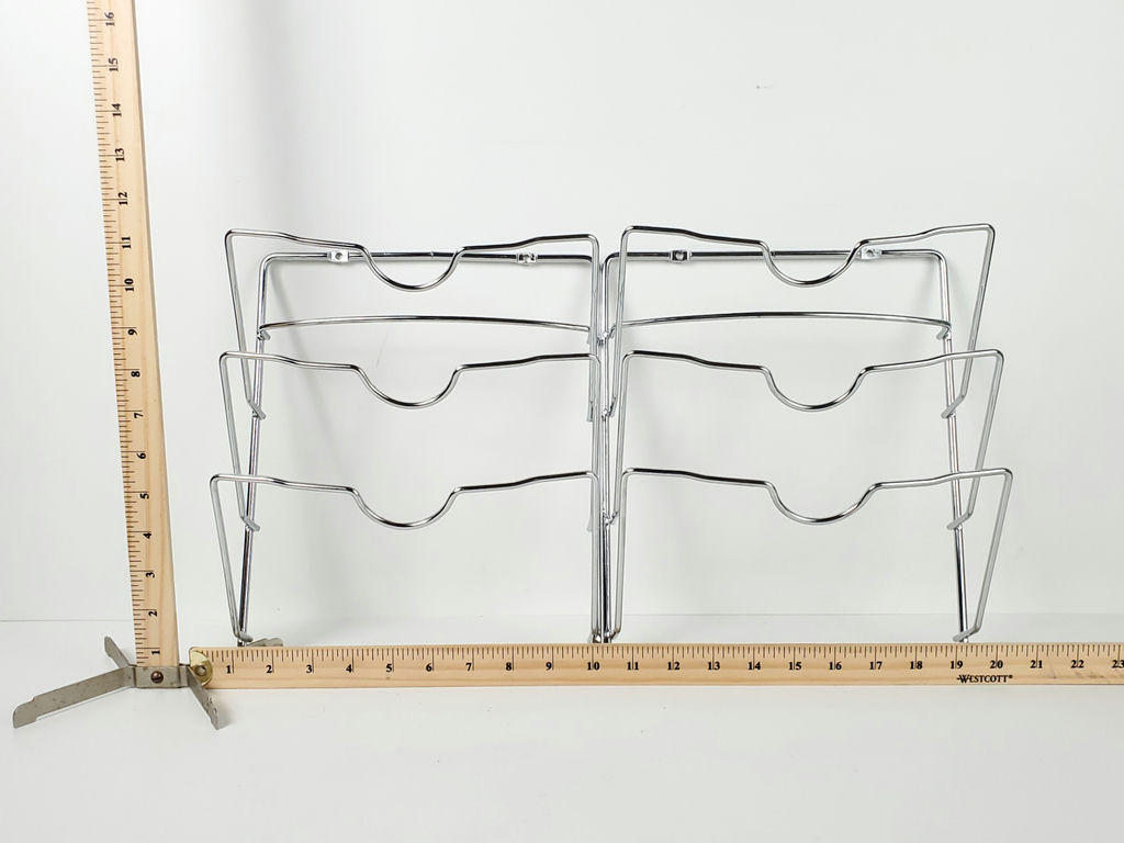 Vintage Mid-Century Chrome Wire Wall Mounted Magazine Racks - Pair - image 7 of 7