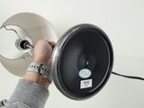 Vintage 1996 IKEA Antimon Squiggle Matte Nickel Table Lamp Cream Shade - thumbnail 6 of 8