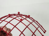 Vintage IKEA Red Wire Atomic Metal Fruit Basket Bowl with Ball Feet - thumbnail 6 of 7