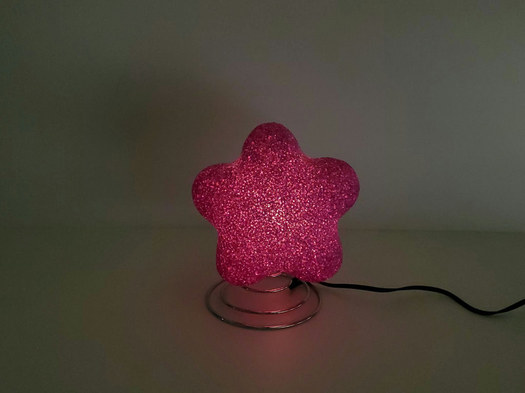 Vintage 90s Y2K Purple Melted Plastic Popcorn Star Accent Lamp Spring Base - image 8 of 8
