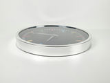 Modern Rainbow Index Polished Chrome Black Face Quartz Wall Clock - thumbnail 9 of 11