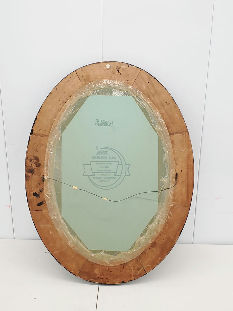 Vintage Mid Century Modern Abstract Metal Wire Bubble Convex Glass Oval Wall Art - image 11 of 11