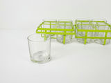 Vintage Mid-Century Lime Green Wire Metal Drinking Glass Carrier Caddy Set - Pair - thumbnail 4 of 9