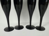 Vintage Libbey Premiere Black Champagne Flutes - Set of 4 - thumbnail 5 of 7